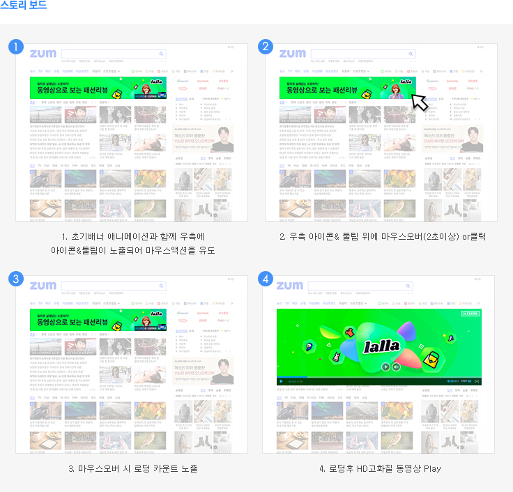 HD형 동작 스토리 보드